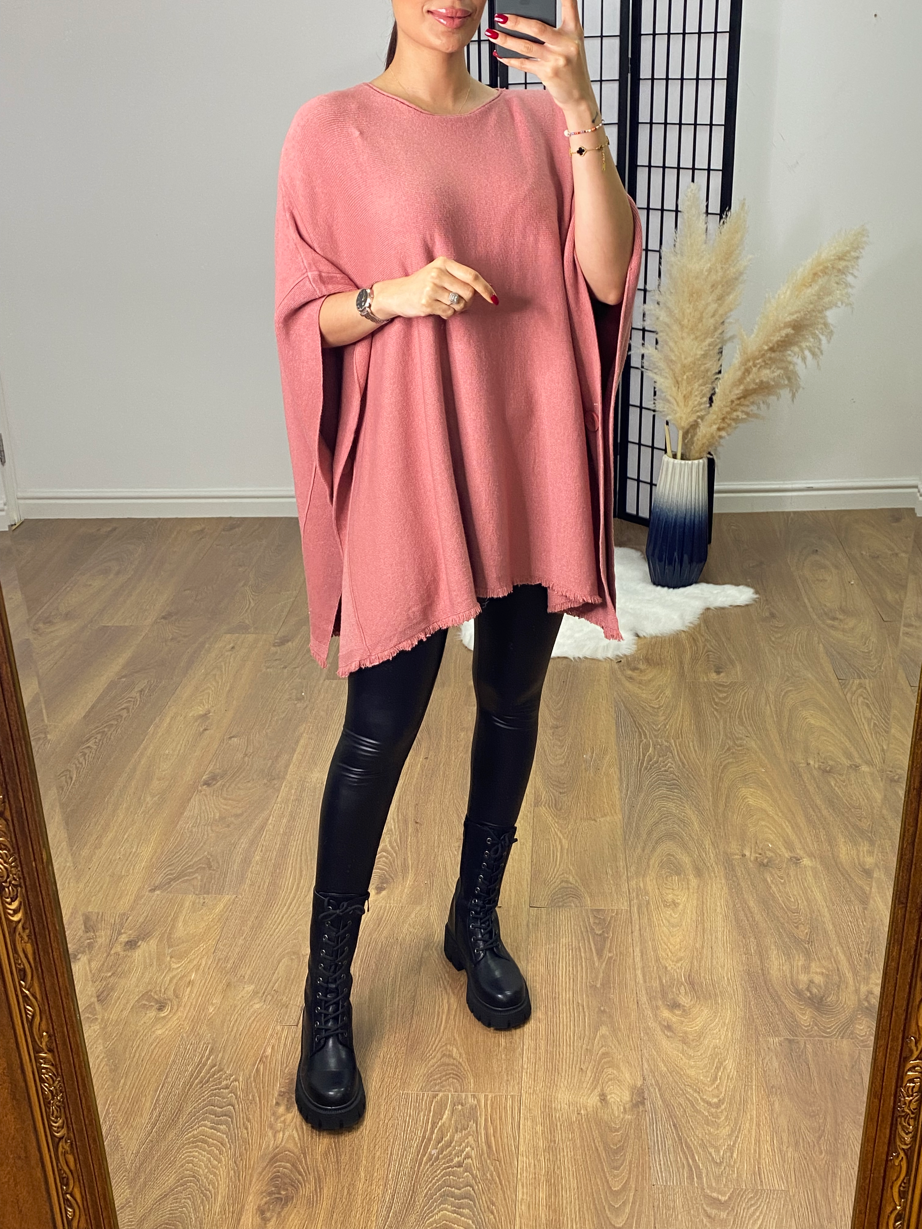 Derry Plain Oversized Poncho Jumper
