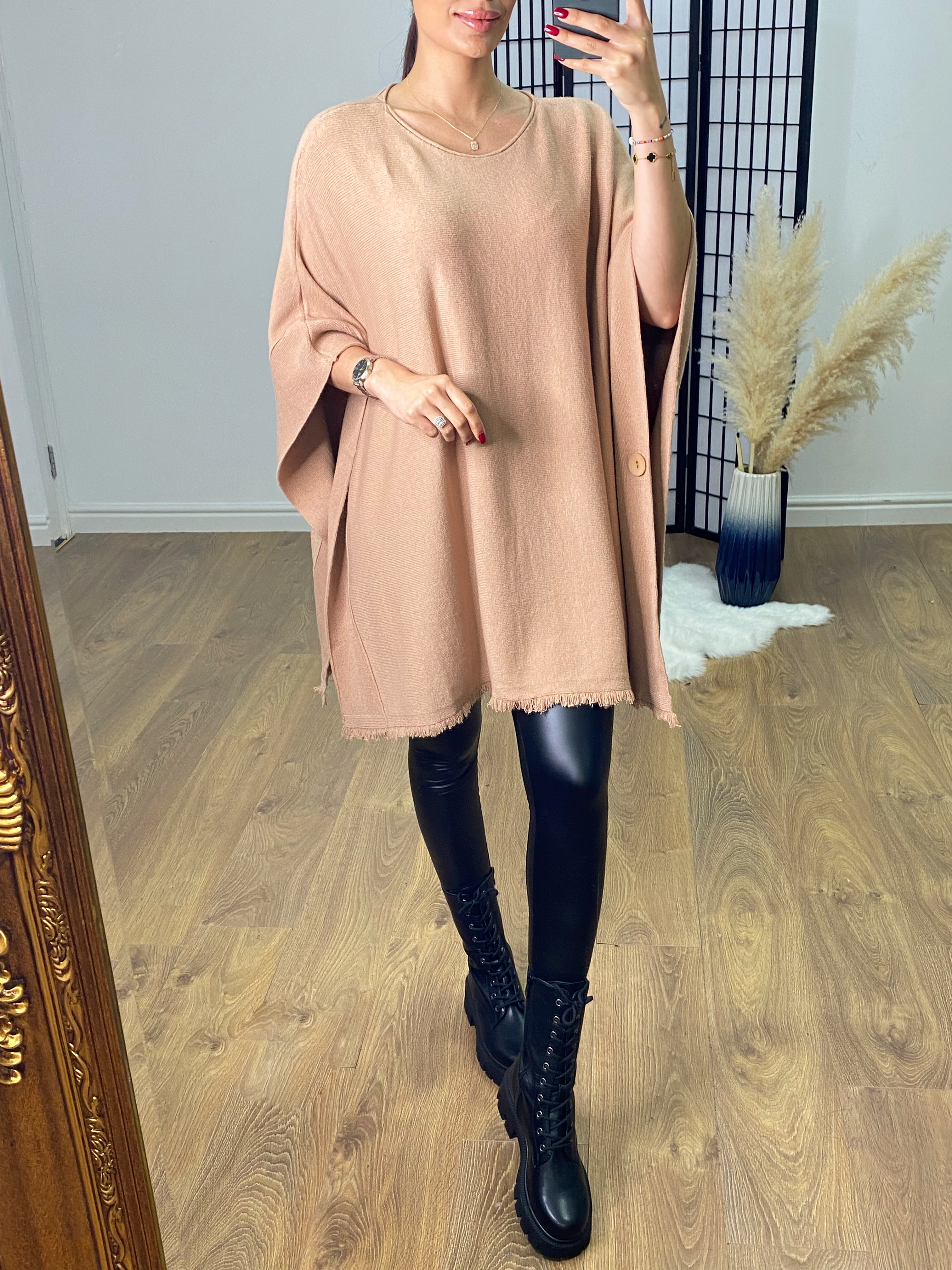 Derry Plain Oversized Poncho Jumper
