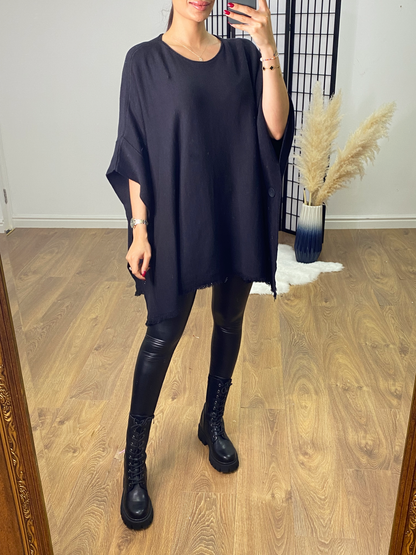 Derry Plain Oversized Poncho Jumper