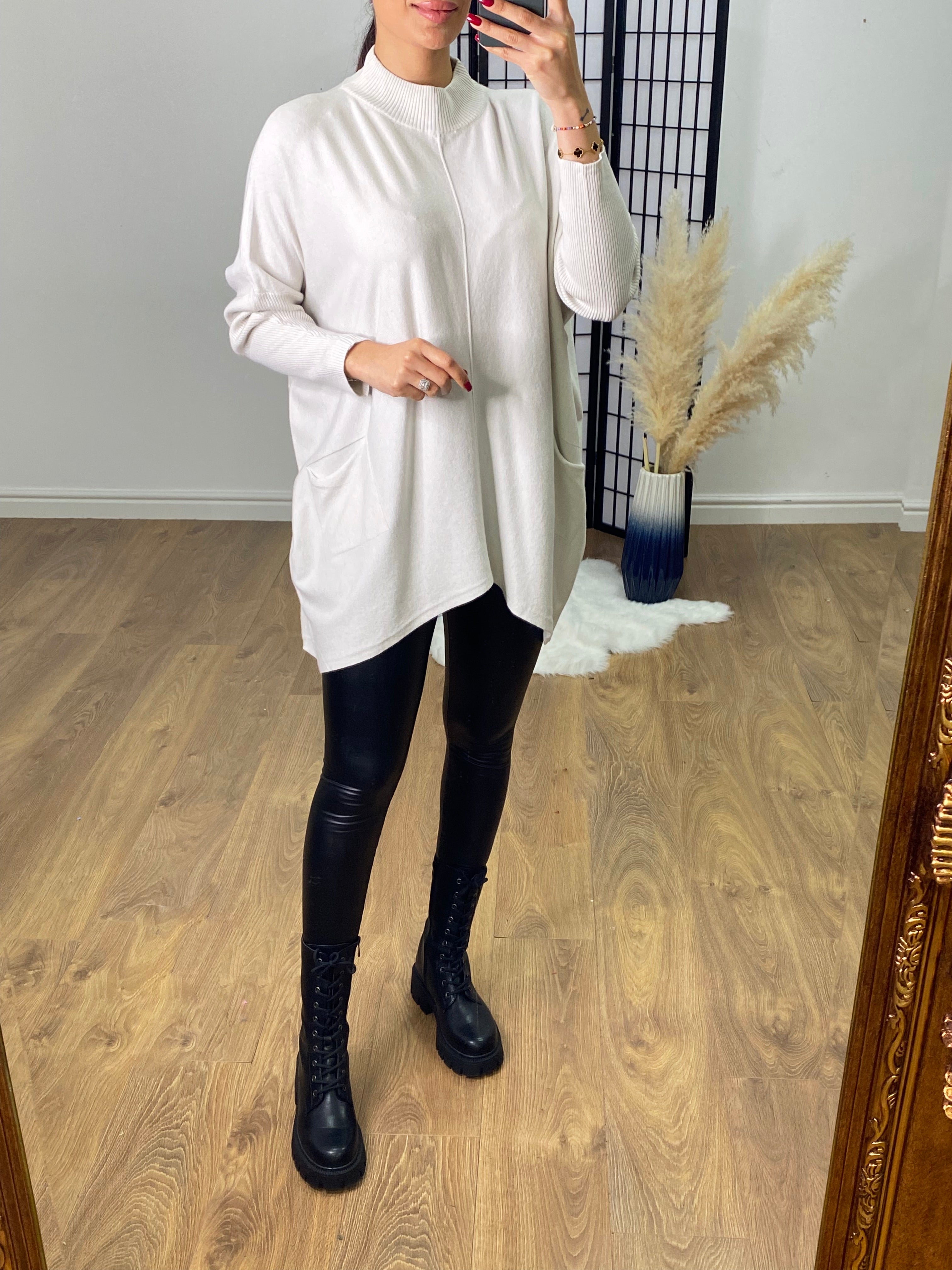 Katerina Supersoft Oversized Dip Hem Jumper