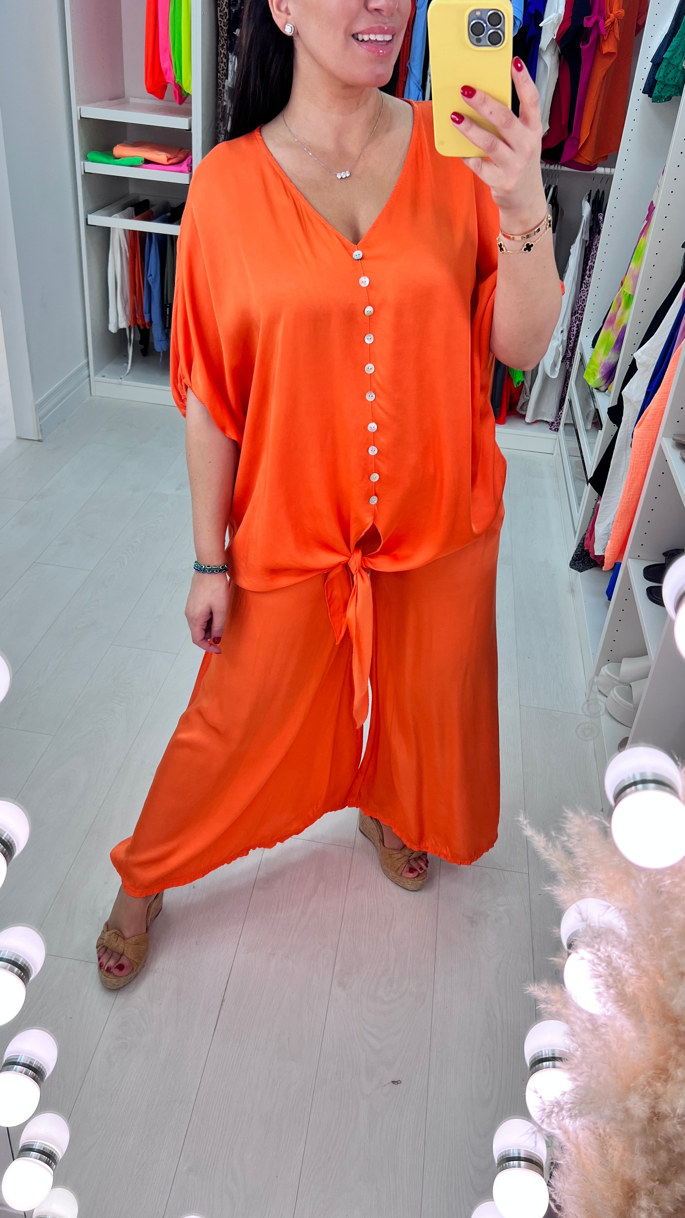 Kameo Satin Front Two Piece Set