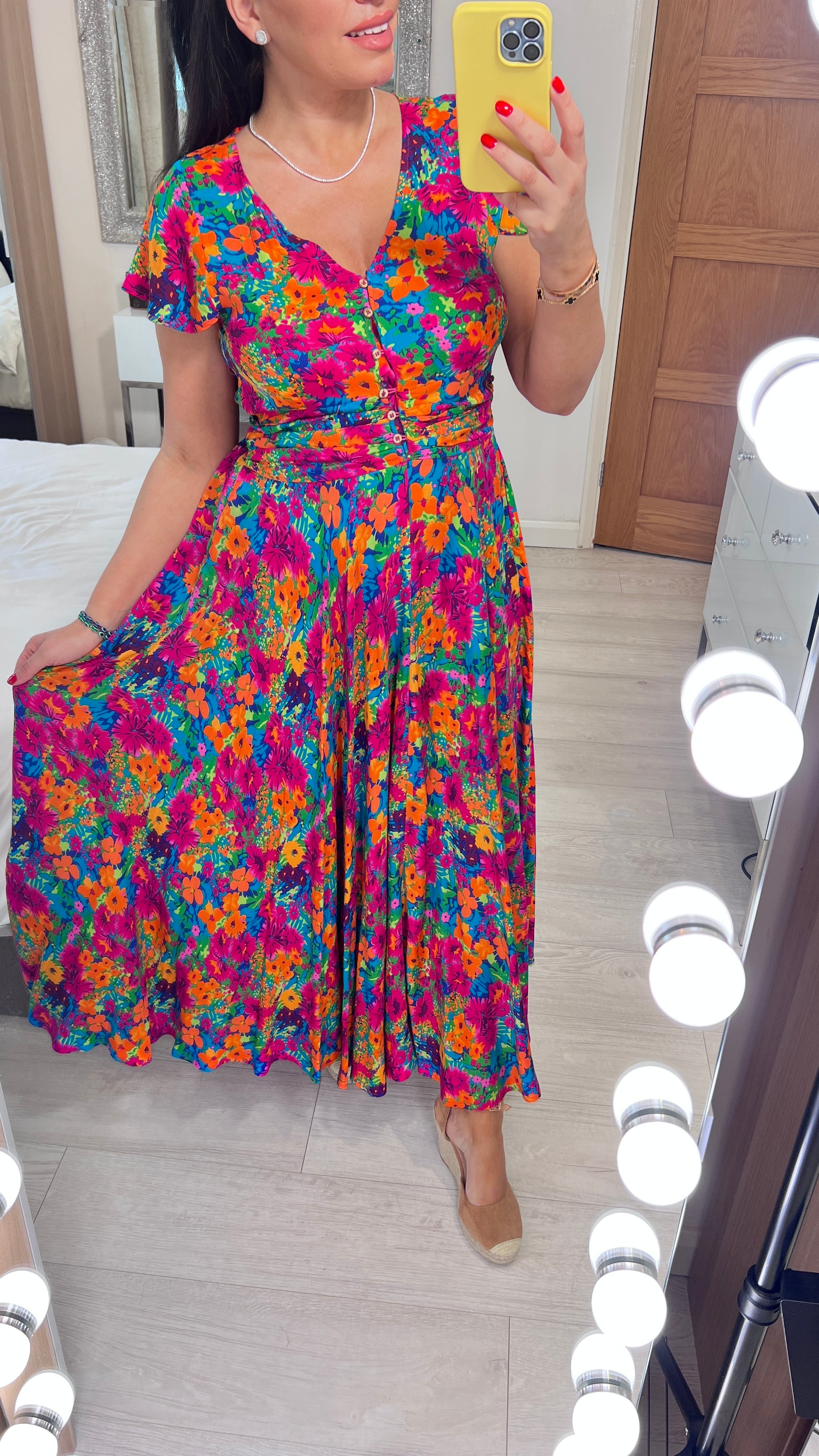 Eleven Floral Print Maxi Dress