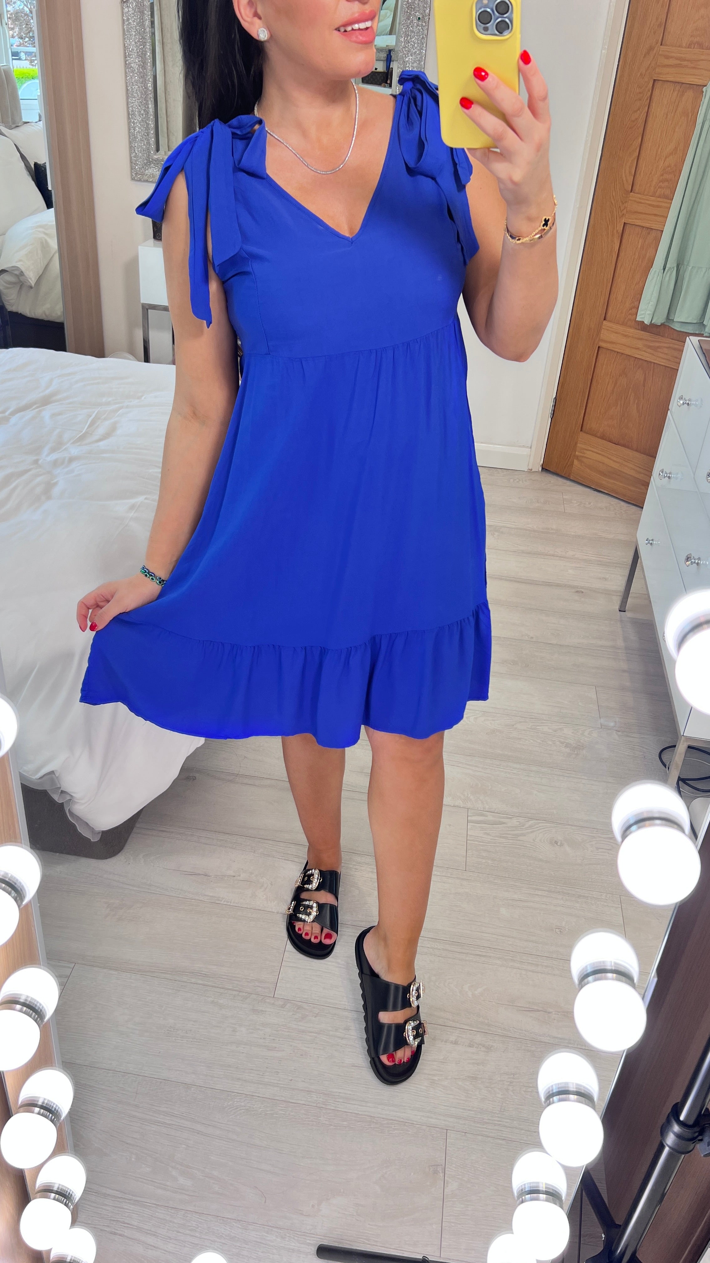 Croatia Tie Detail Smock Dress