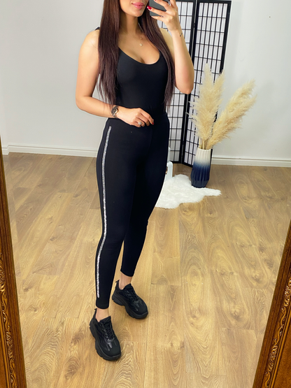 Yash Diamante Stripe Joggers