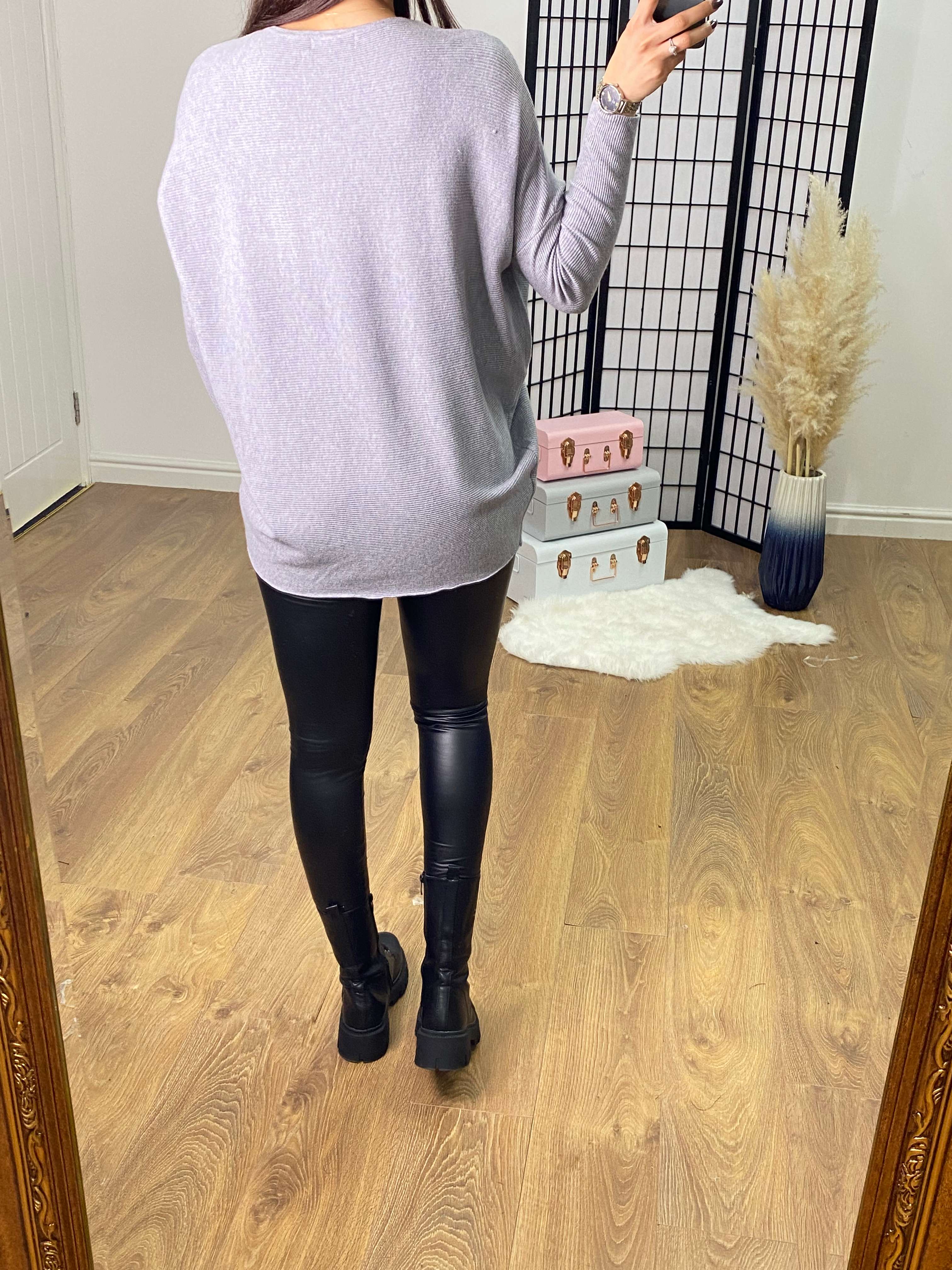 Walter Studded Star Batwing Ribbed Jumper