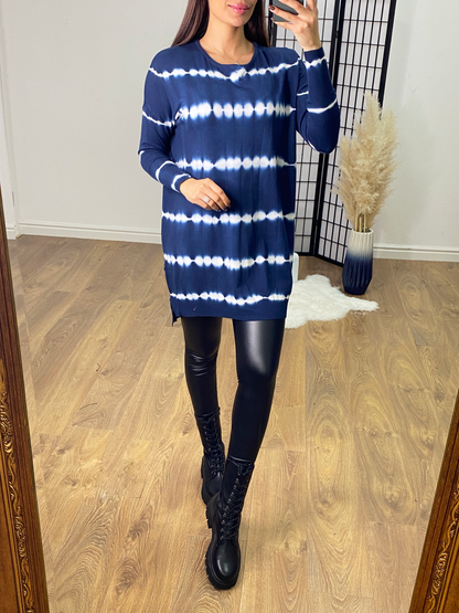 Erynn Tie Dye Loose Fit Thin Knit Jumper
