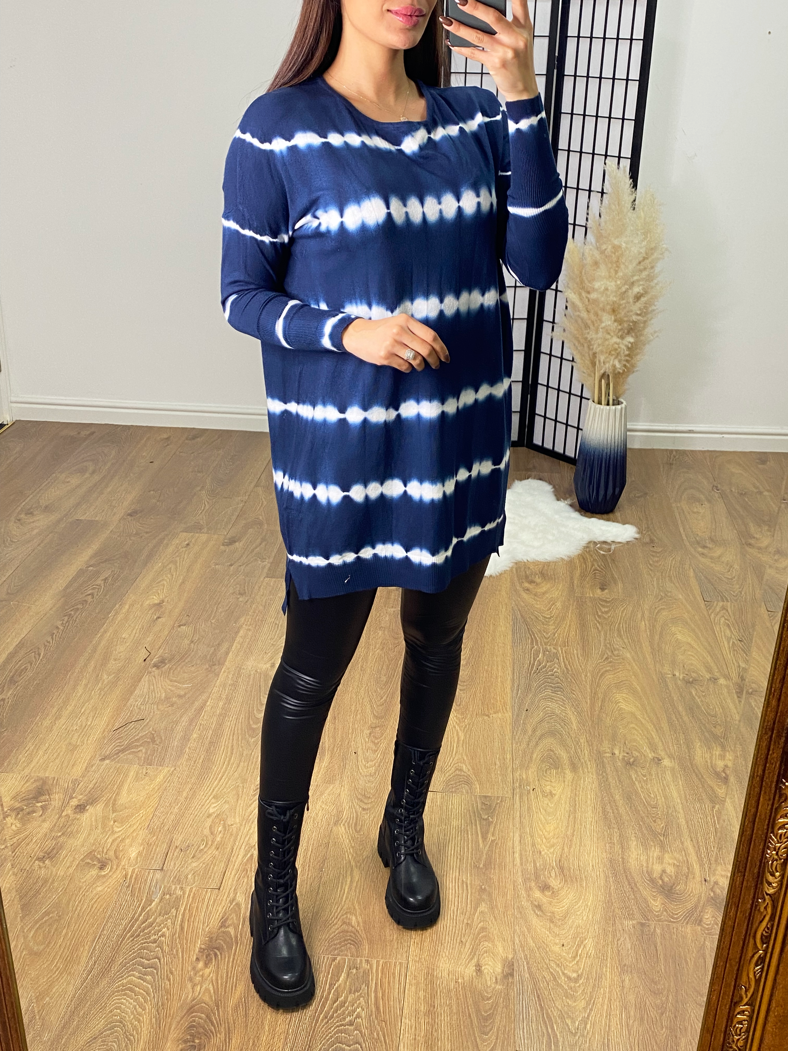 Erynn Tie Dye Loose Fit Thin Knit Jumper