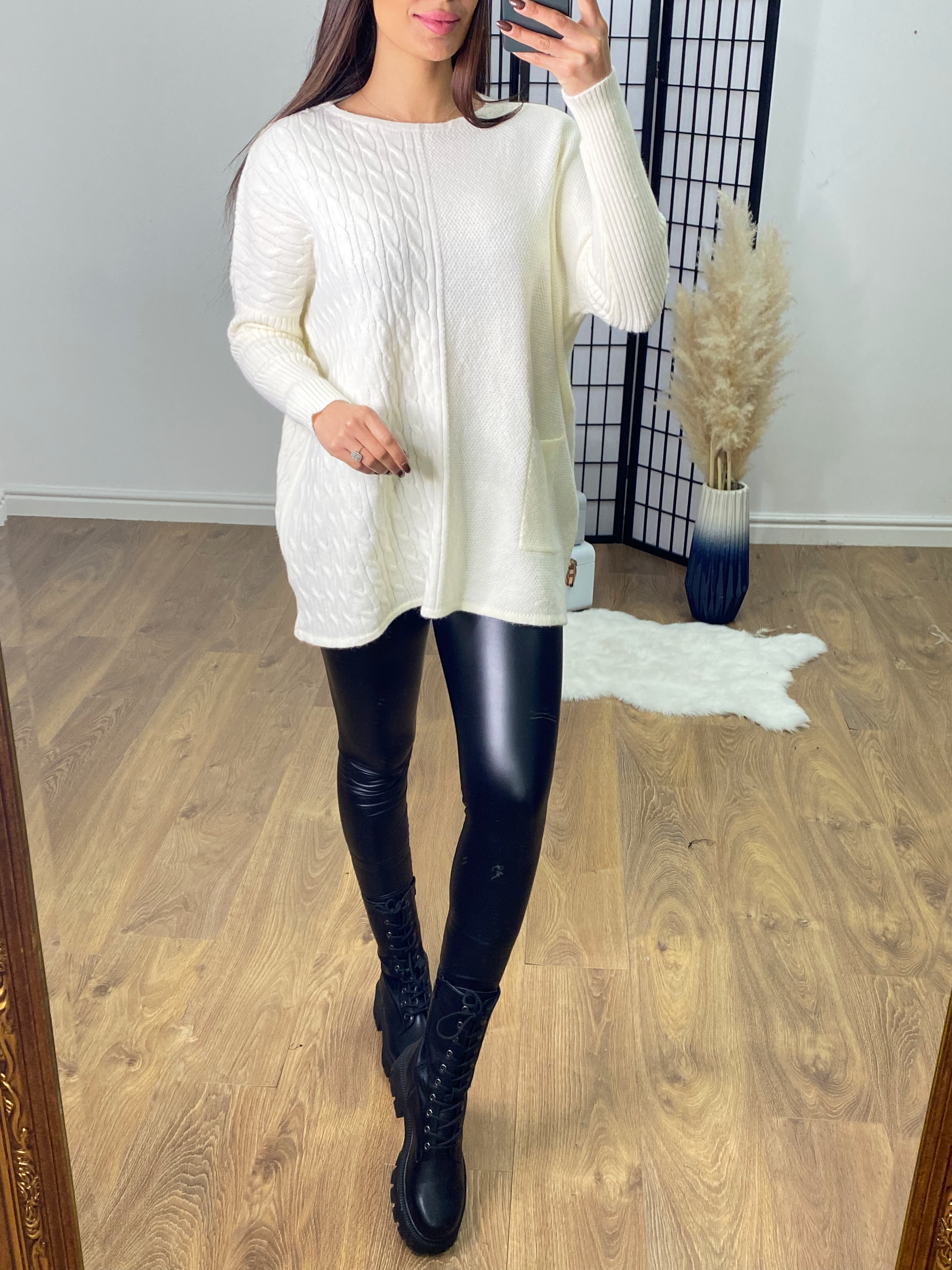 Hopper Cable Knit Textured Jumper