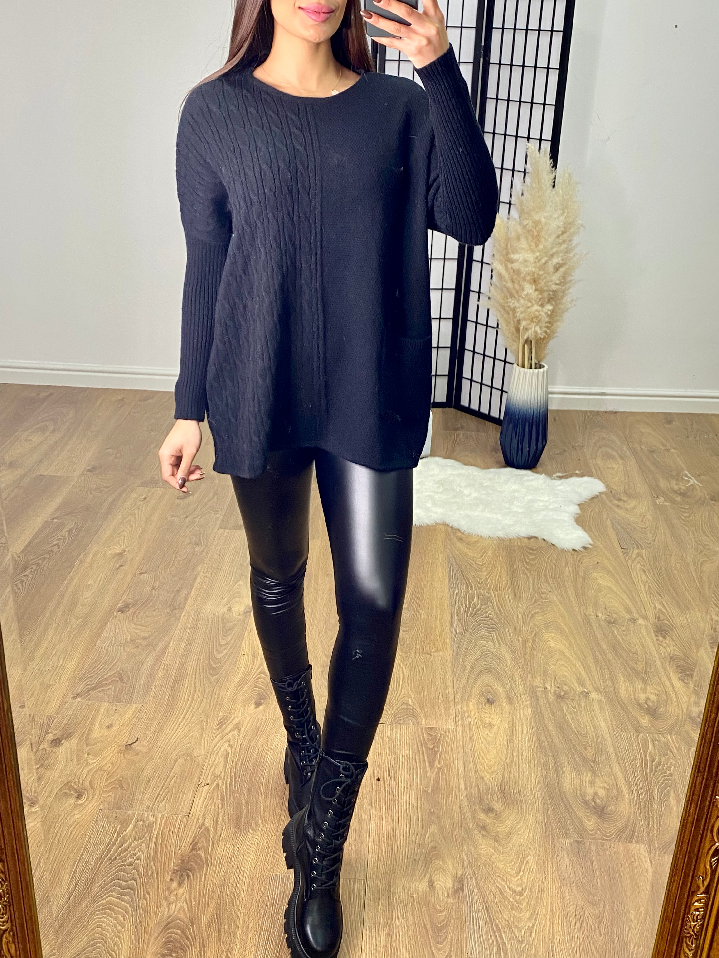 Hopper Cable Knit Textured Jumper