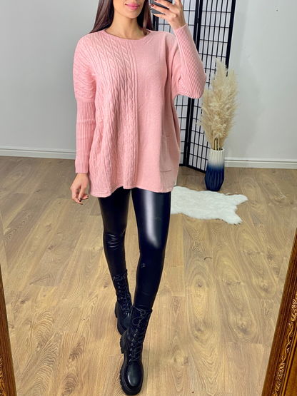 Hopper Cable Knit Textured Jumper