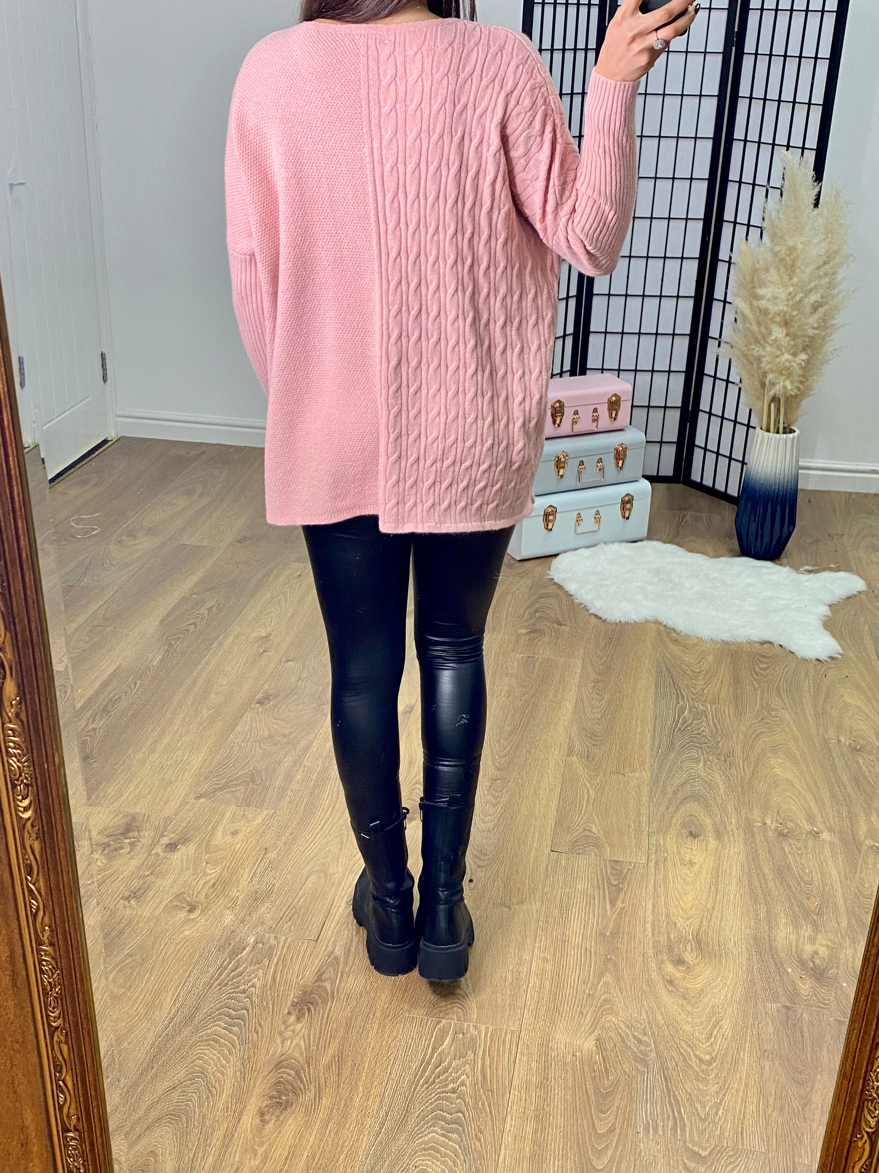 Hopper Cable Knit Textured Jumper