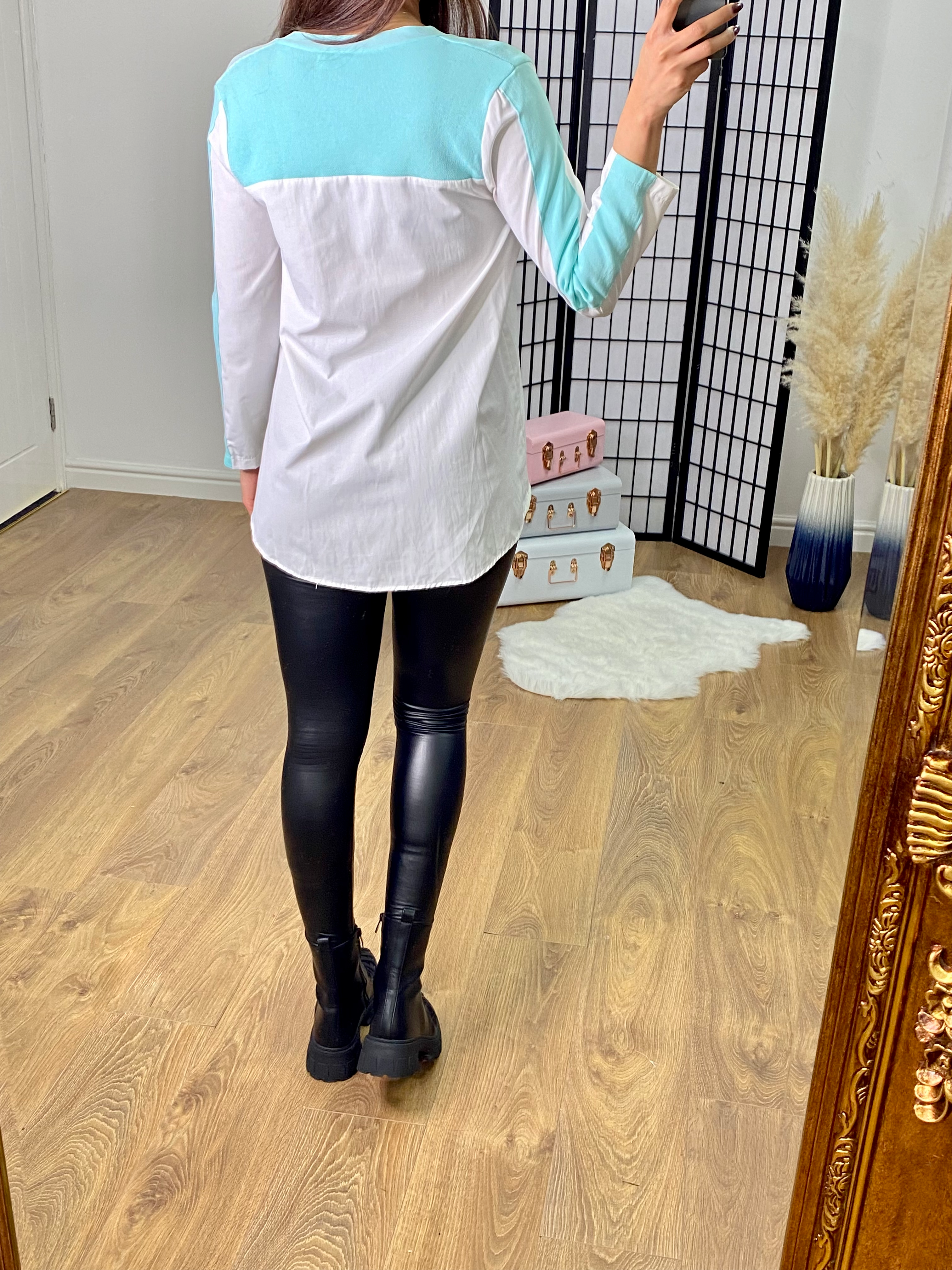 Arora Knitted Shirt Button Cardigan