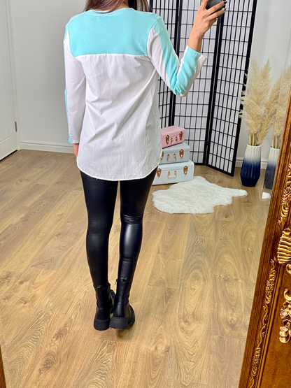 Arora Knitted Shirt Button Cardigan