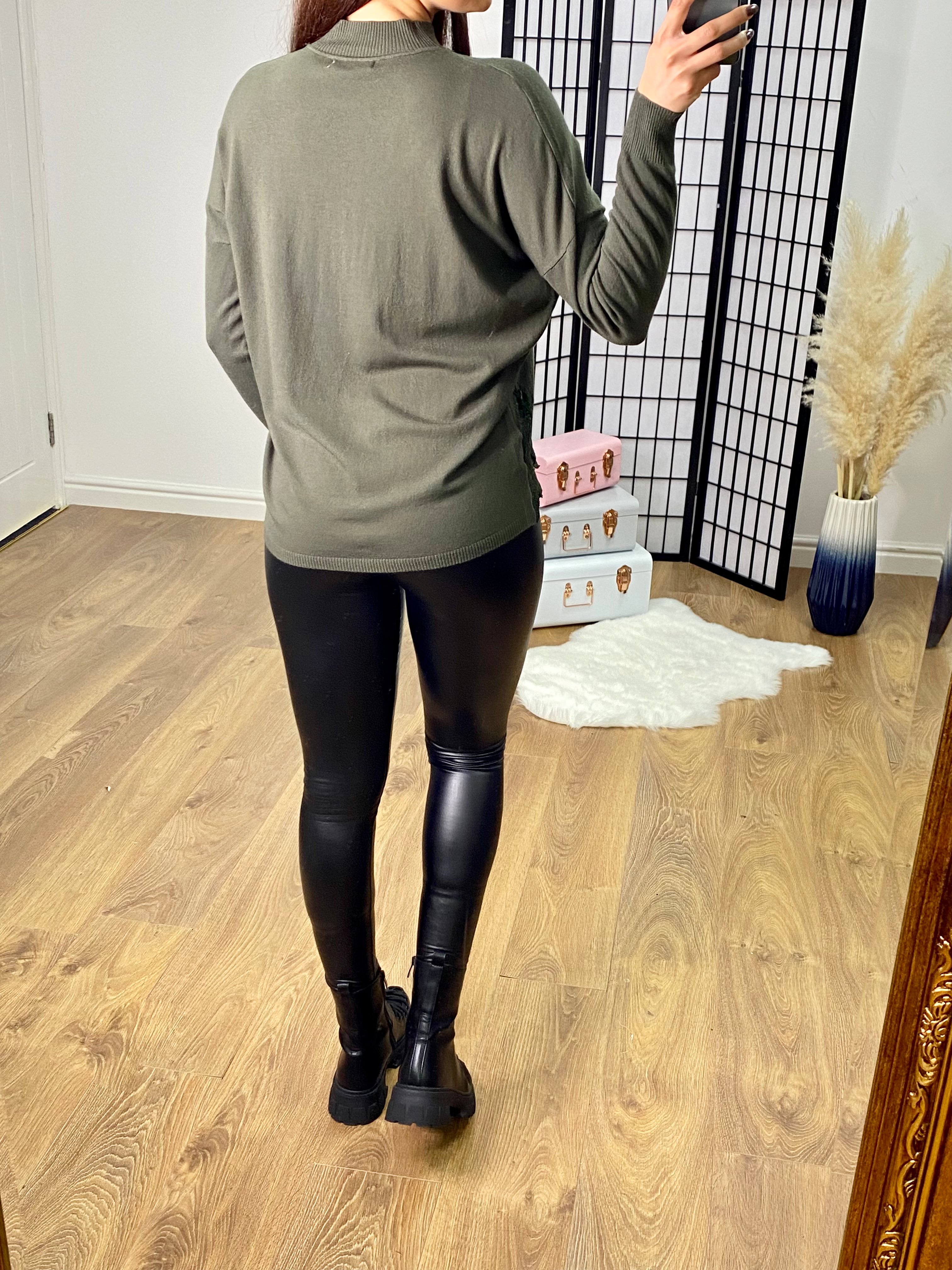 Alexis Lace Crochet Zig Zag Detailed Jumper