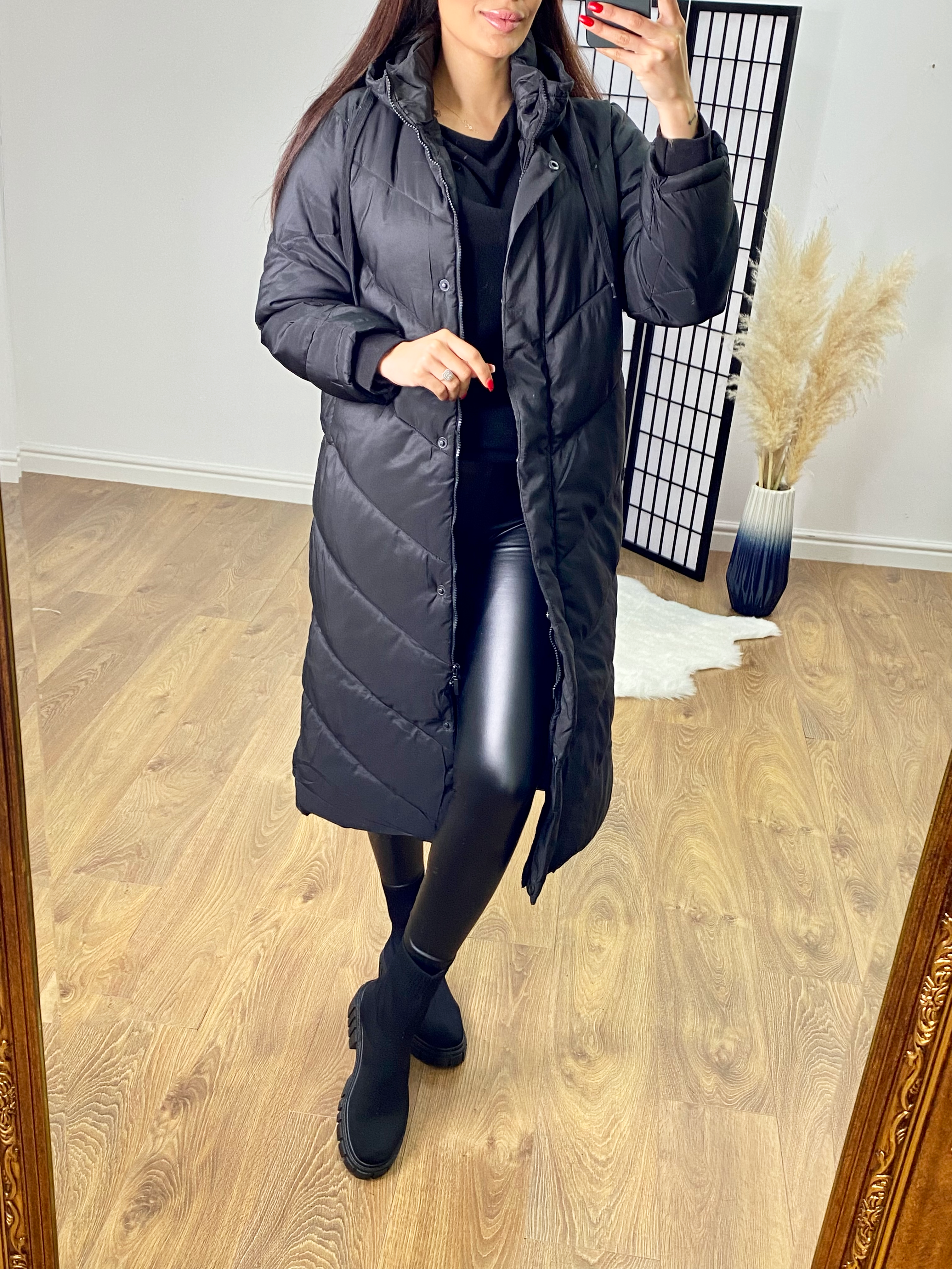 Puffer coat with stretch sides sales