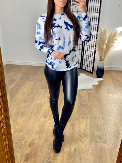 Danielle Tie Dye Ribbed Batwing Jumper