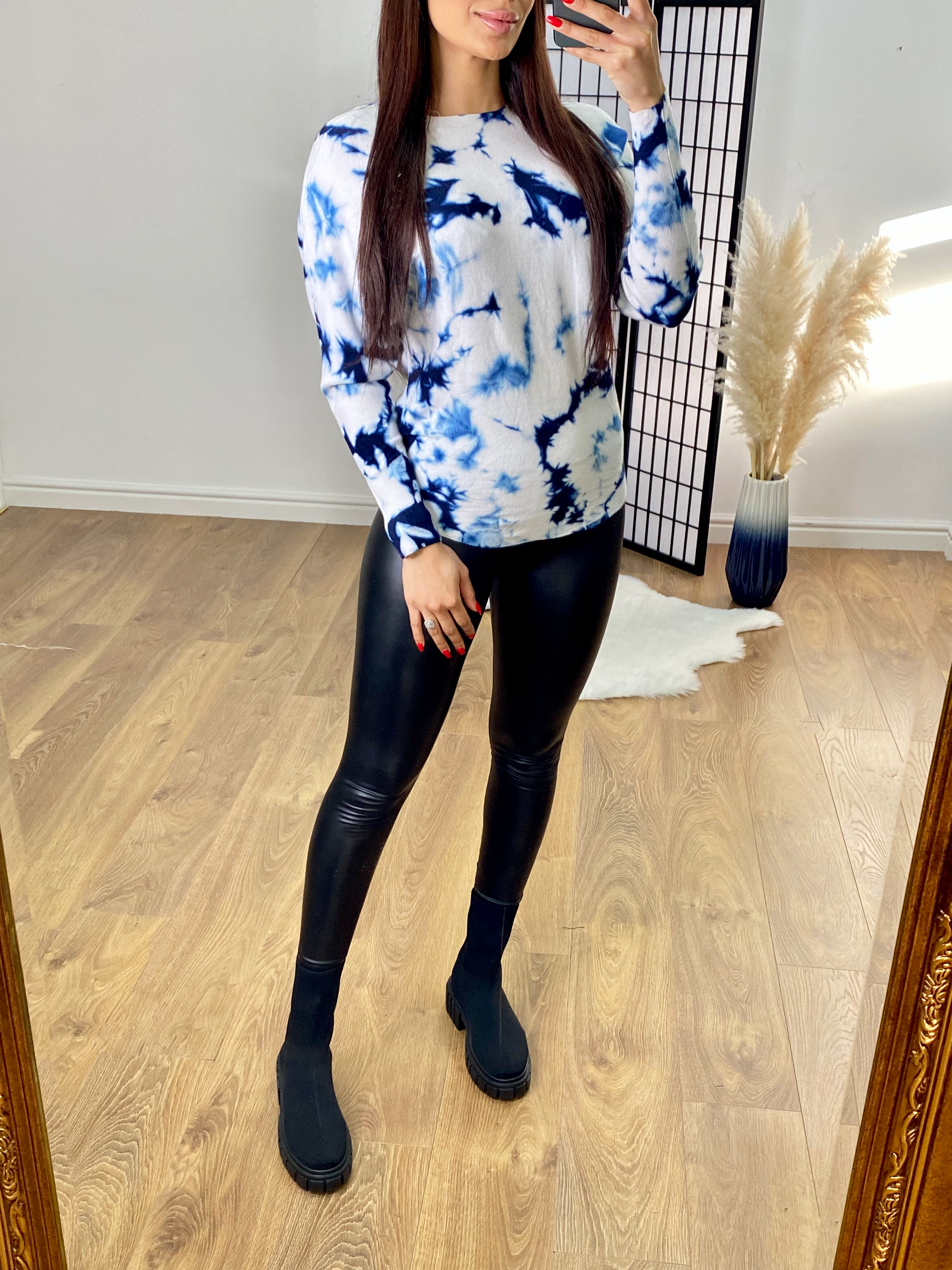 Danielle Tie Dye Ribbed Batwing Jumper