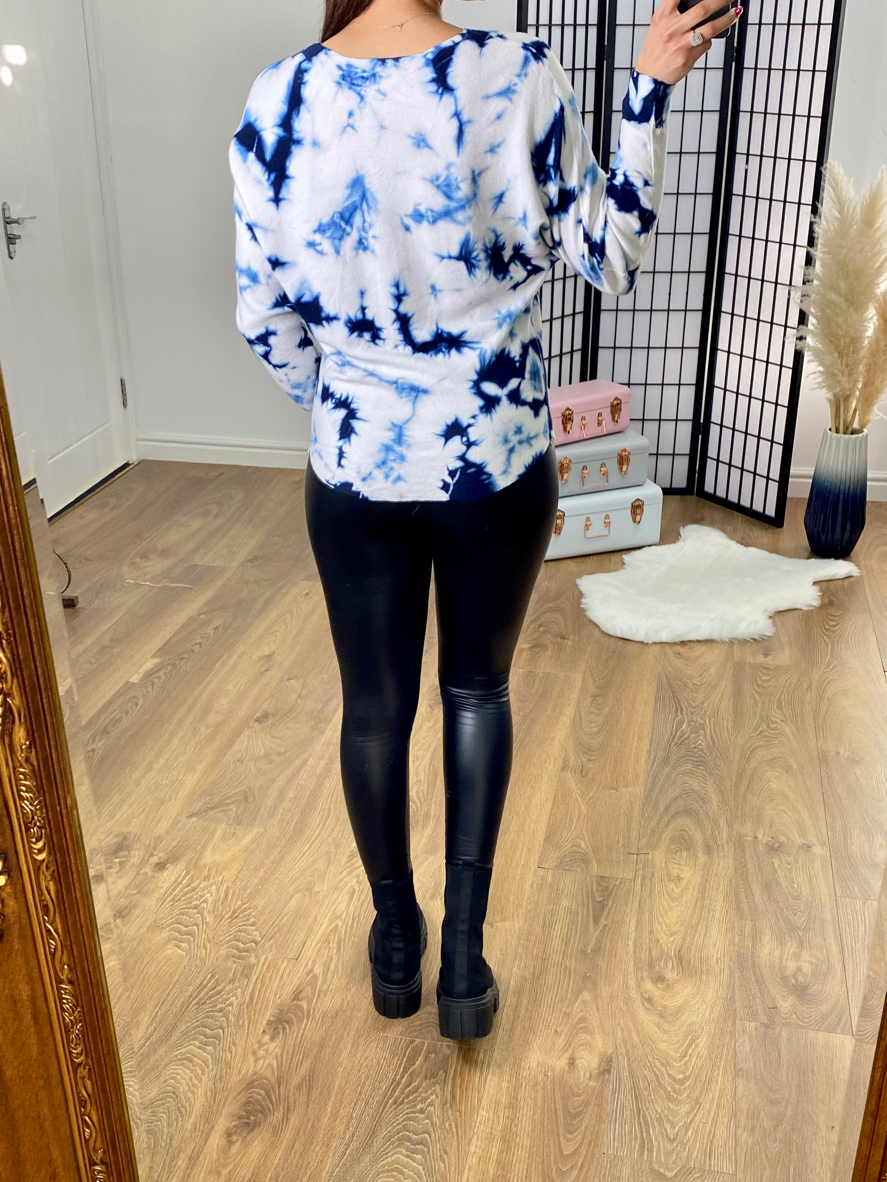 Danielle Tie Dye Ribbed Batwing Jumper