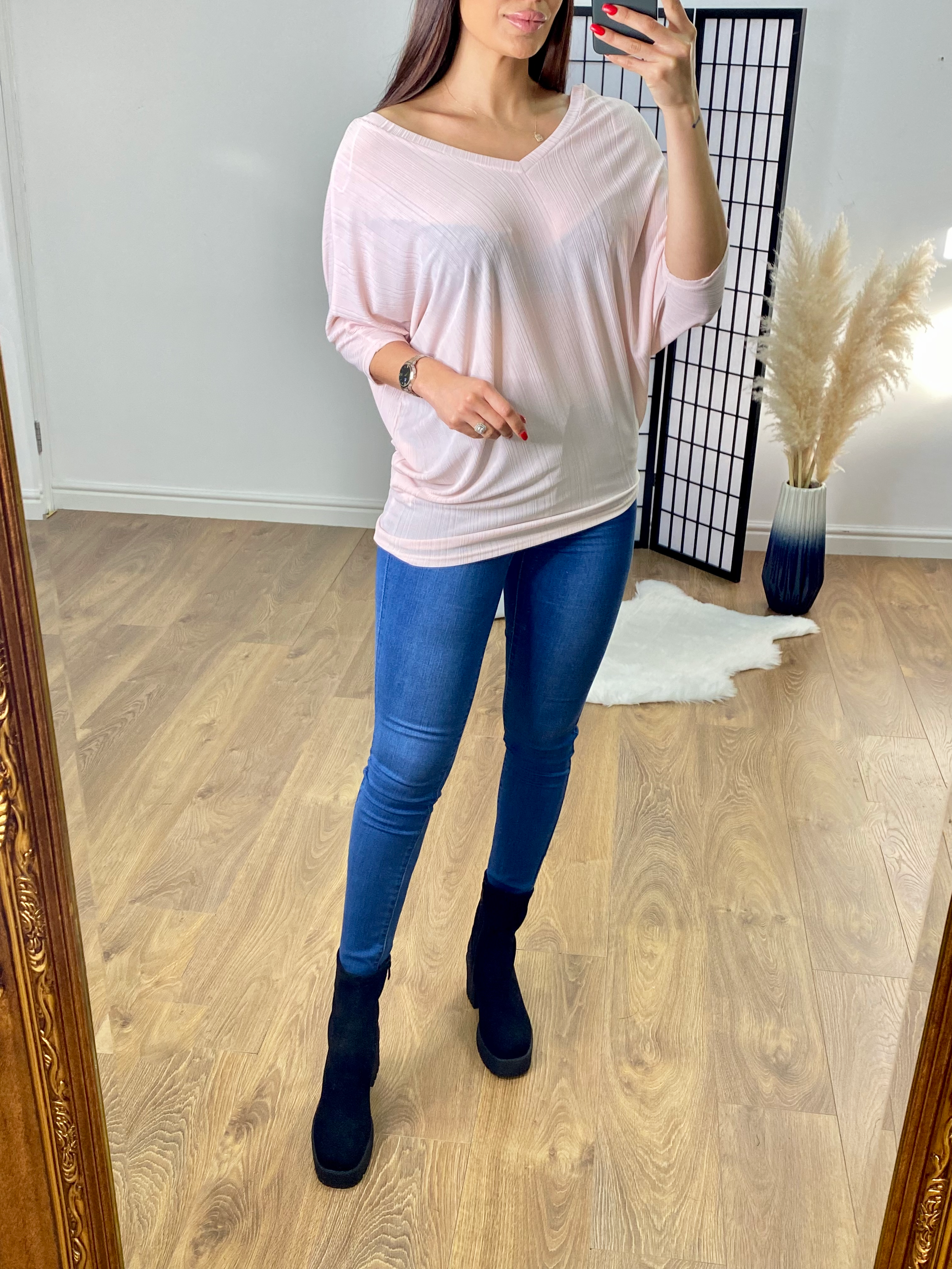 April Ribbed Asymmetric Hem Top