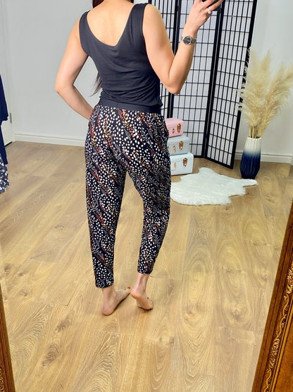 Rosalia Abstract Printed Loose Fit Elsticated Hareems