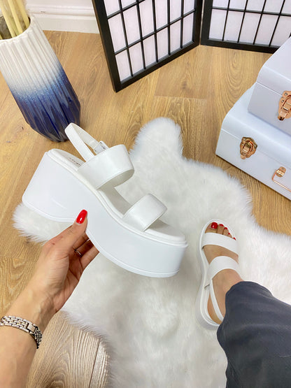 Bianca Double Strap Platform Wedge Sandal