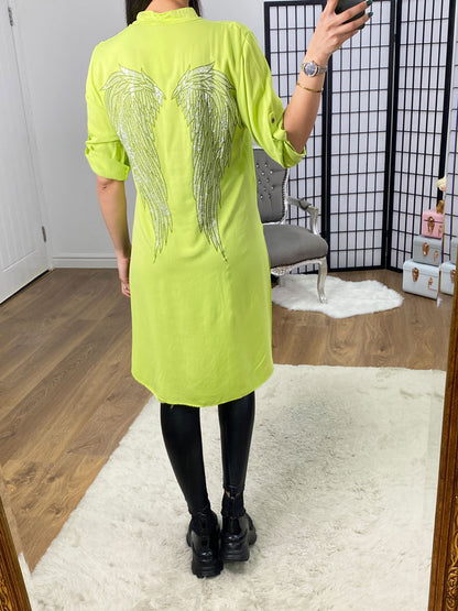 Charter Diamante Angel Wing Back Tunic