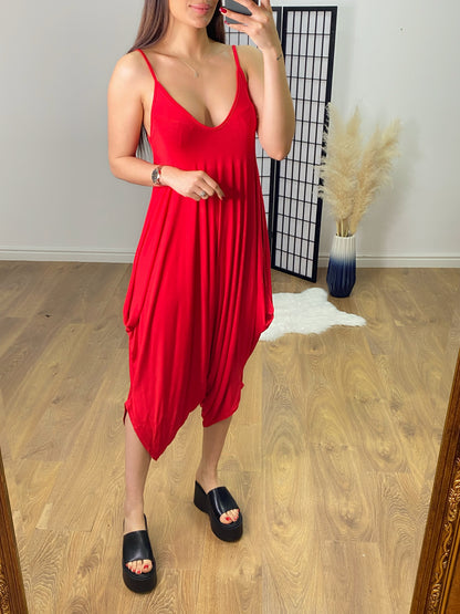 Emi Plain Jersey Harem Style Jumpsuit