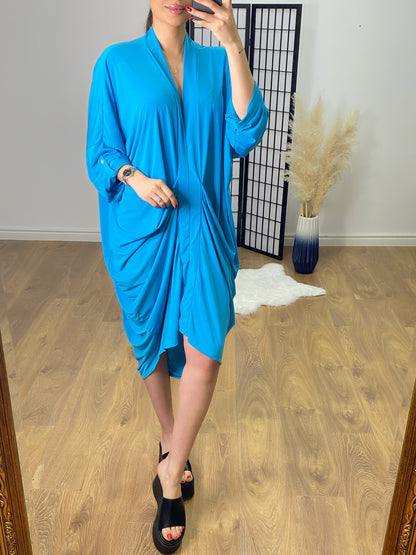 Dulcie Oversized Ruched Front V Panel Dress