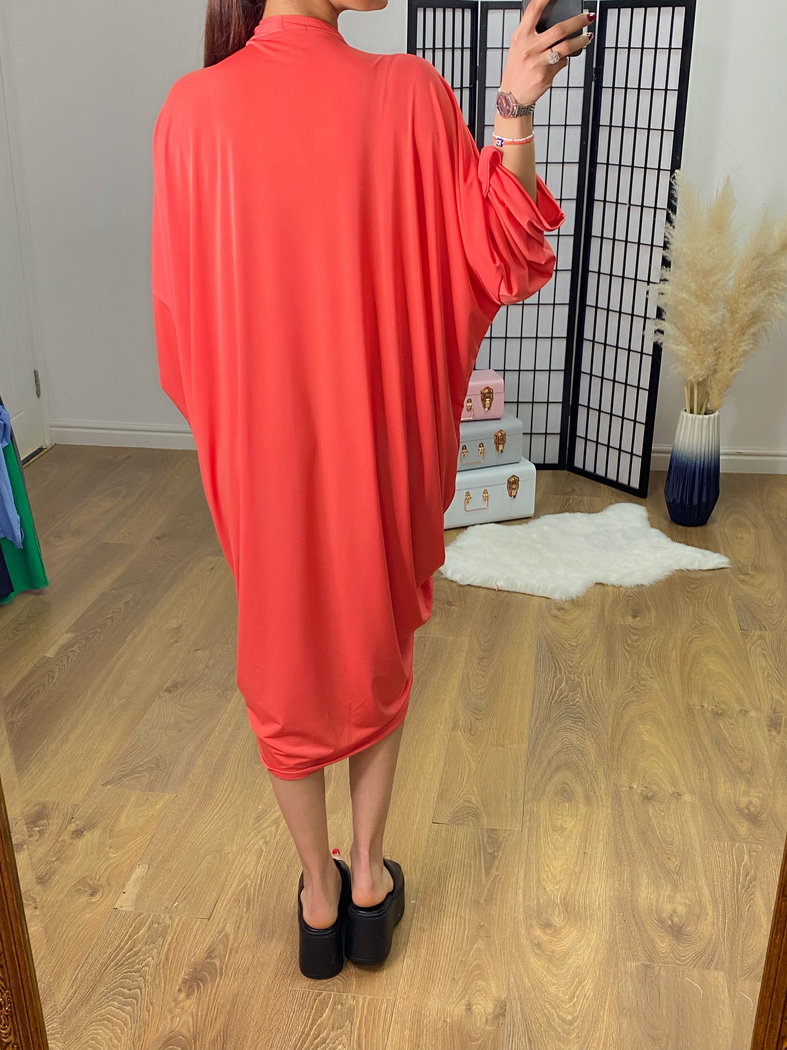 Dulcie Oversized Ruched Front V Panel Dress