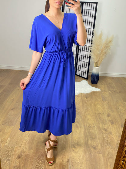 Gosling Tie Back Angel Sleeve Maxi Dress