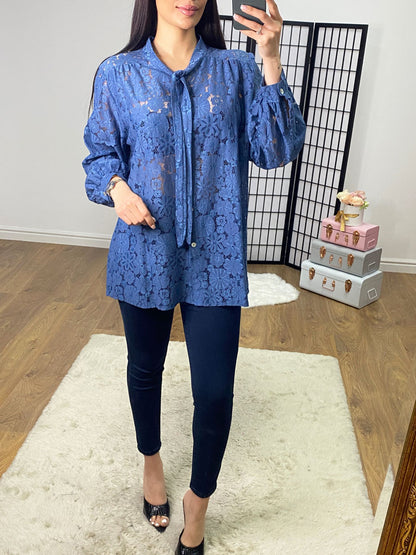 Denison Lace Pussybow Blouse