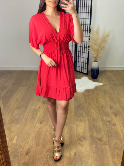 Cruz Angel Sleeve Tie Back Dress