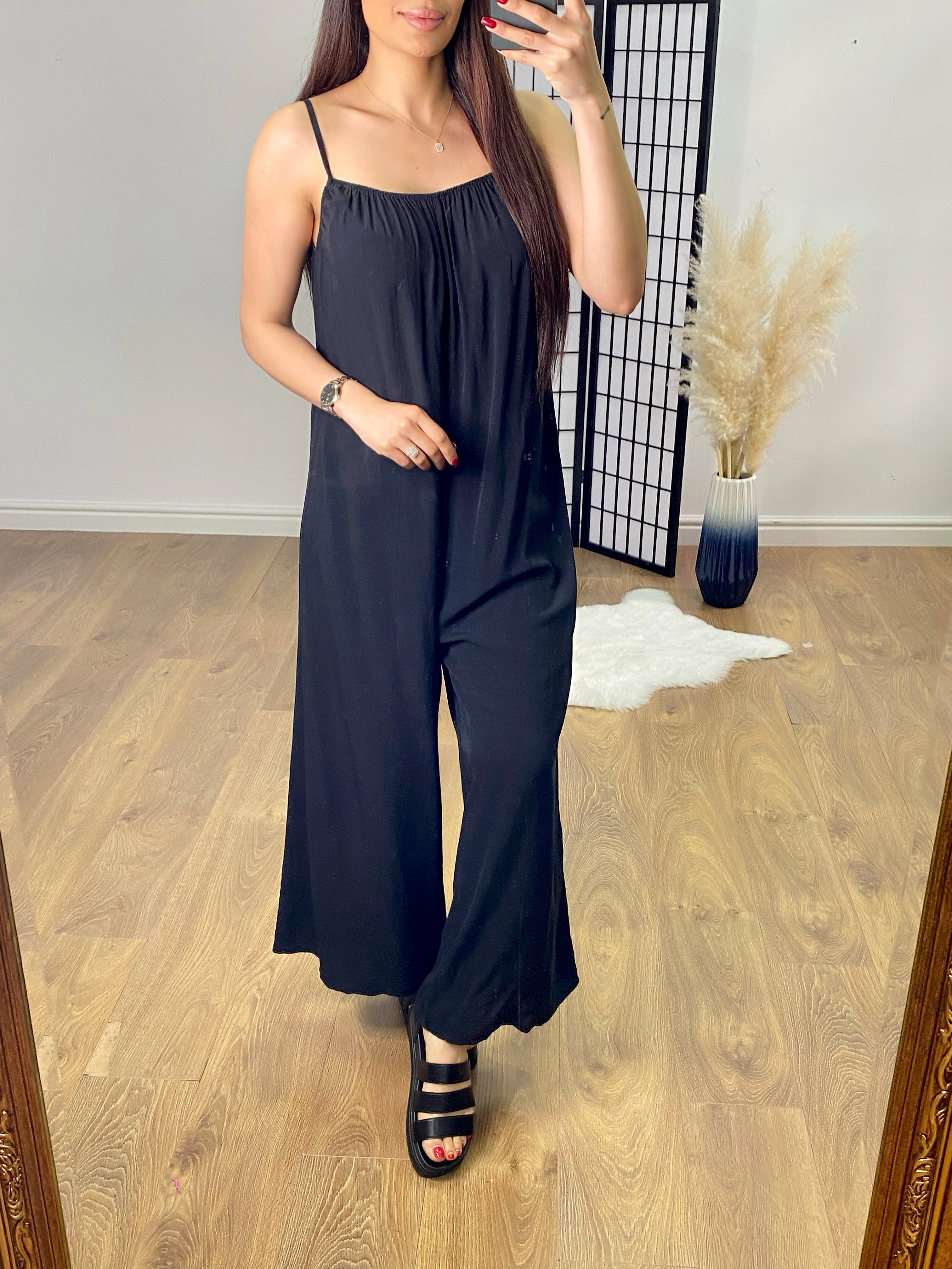 Jamie-Lynn Plain Wide Leg Jumpsuit