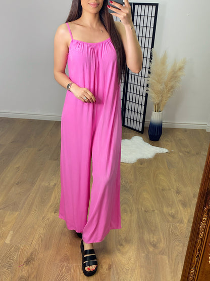 Jamie-Lynn Plain Wide Leg Jumpsuit