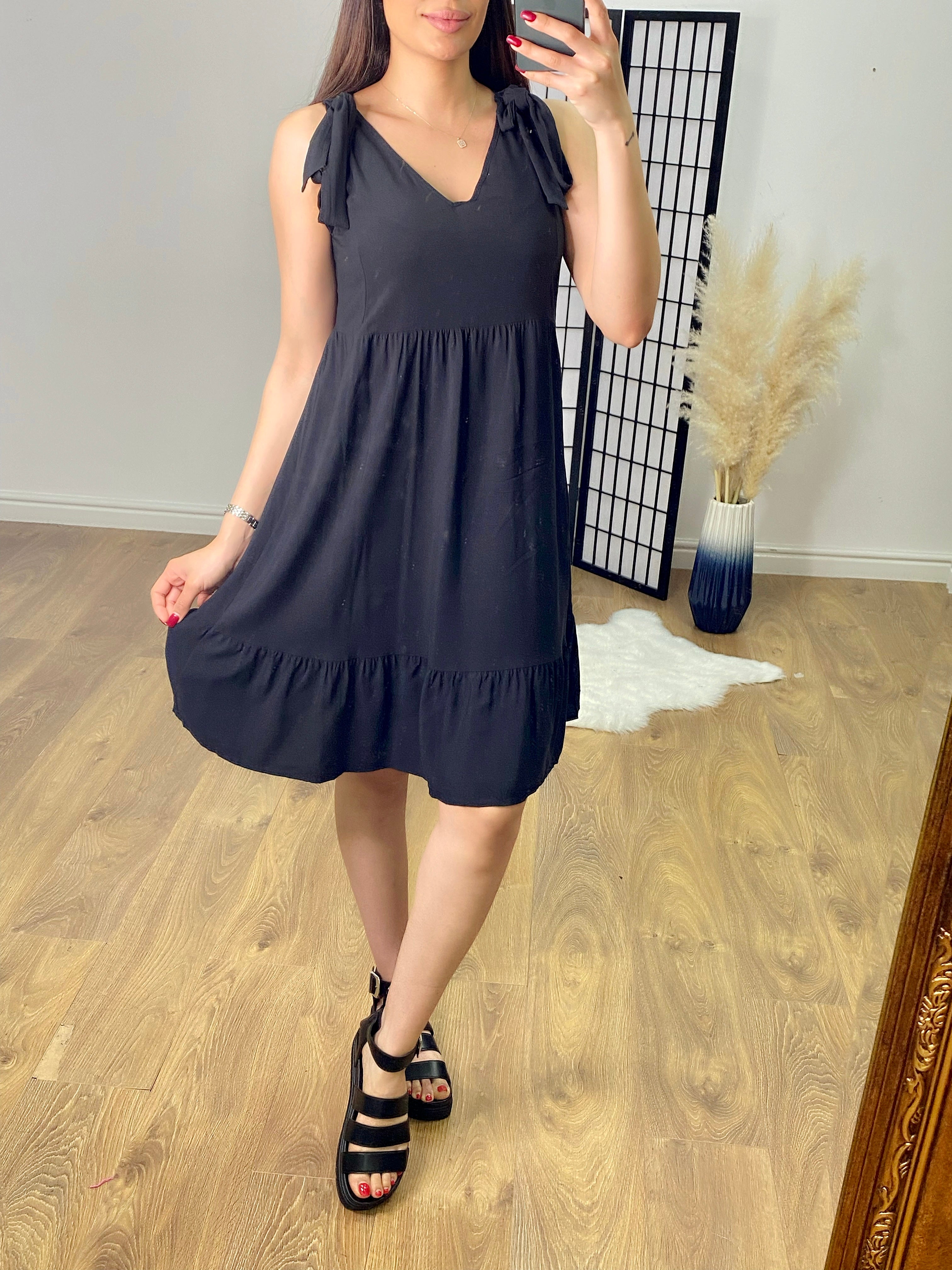 Croatia Tie Detail Smock Dress