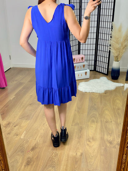 Croatia Tie Detail Smock Dress