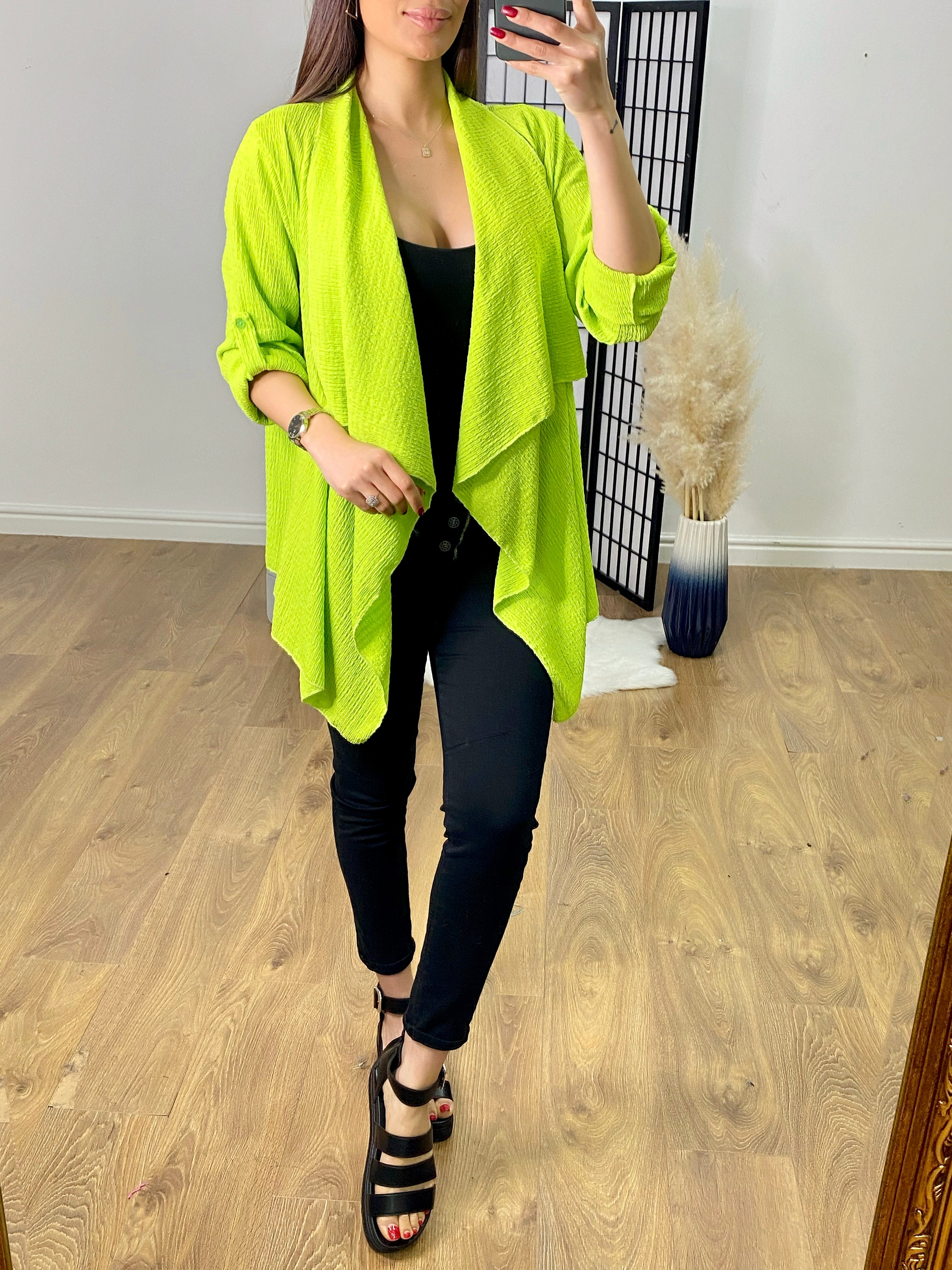 Davey Crepe Waterfall Cardigan