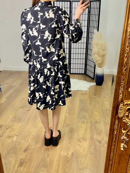 Denby Abstract Print Smock Dress