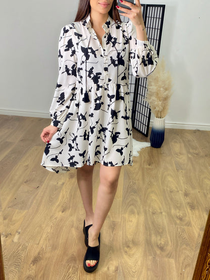 Denby Abstract Print Smock Dress