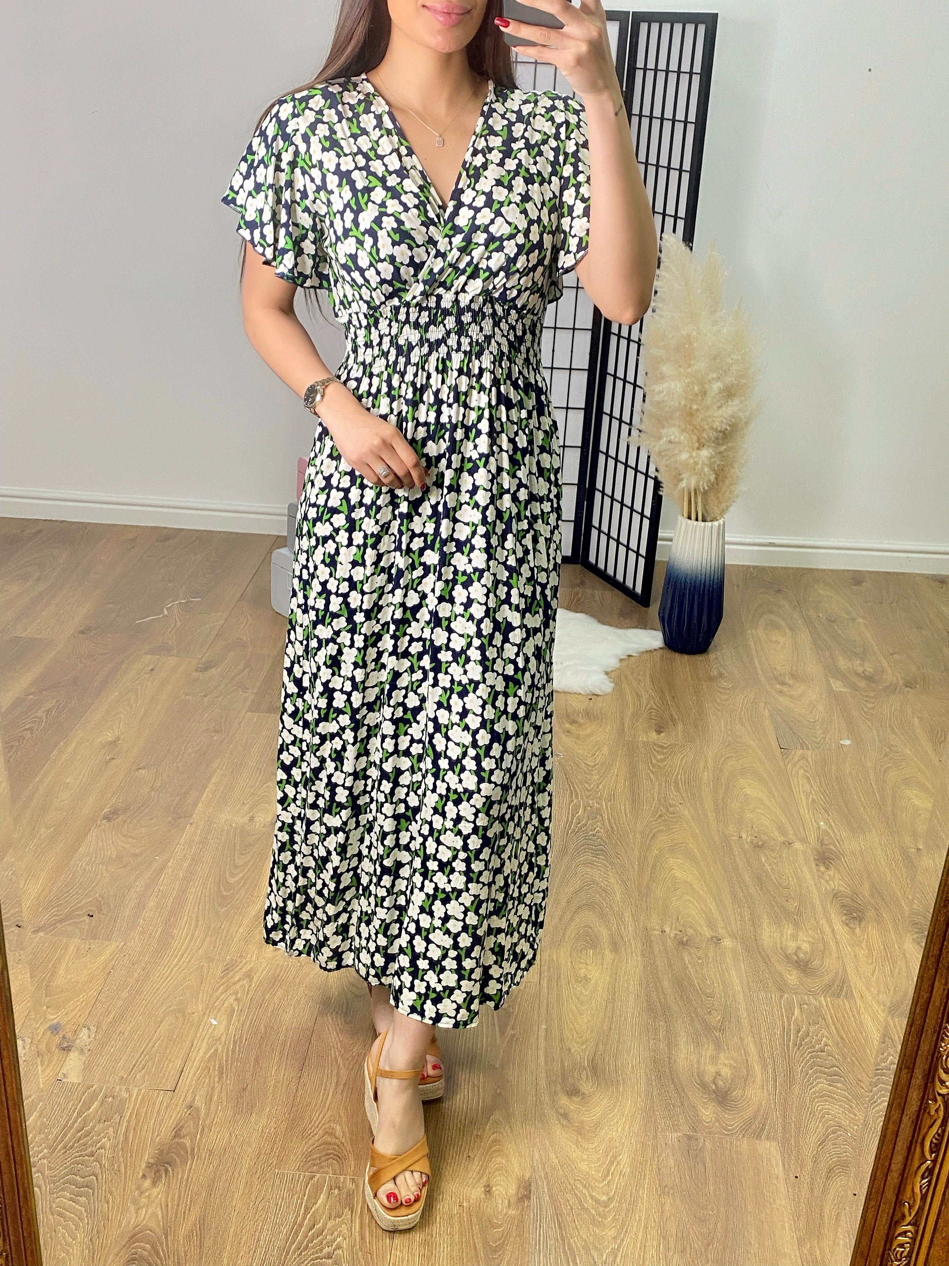 Reiss Daisy Print Maxi Dress