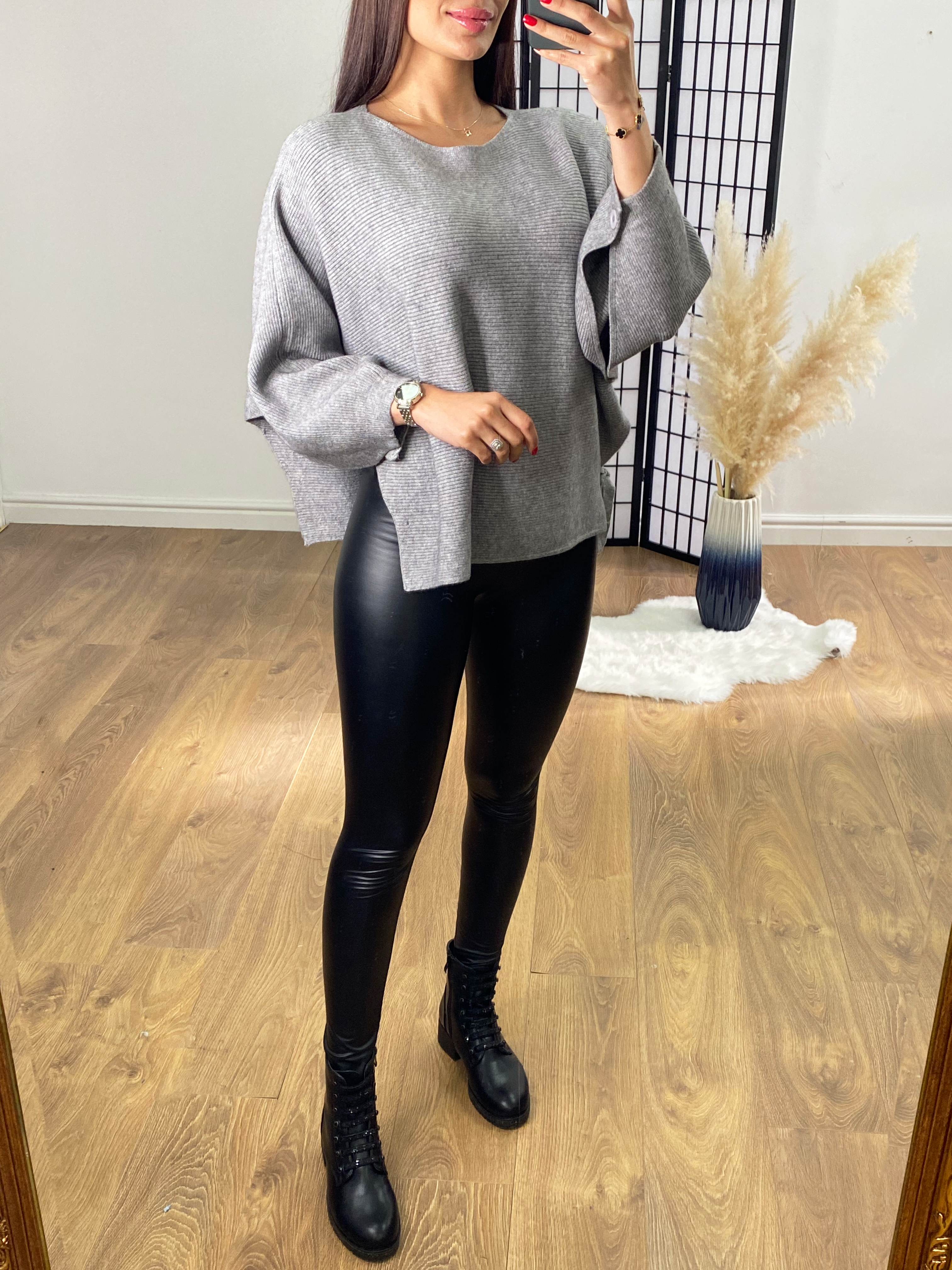 Kirby Ribbed Batwing Tie Side Jumper