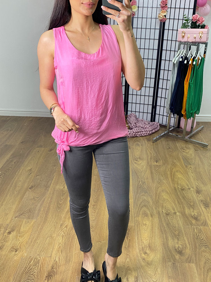 Isabel Silk Double Layer Vest Top