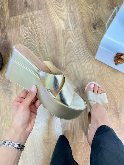 Maldives Cross Strap Platform Sandal