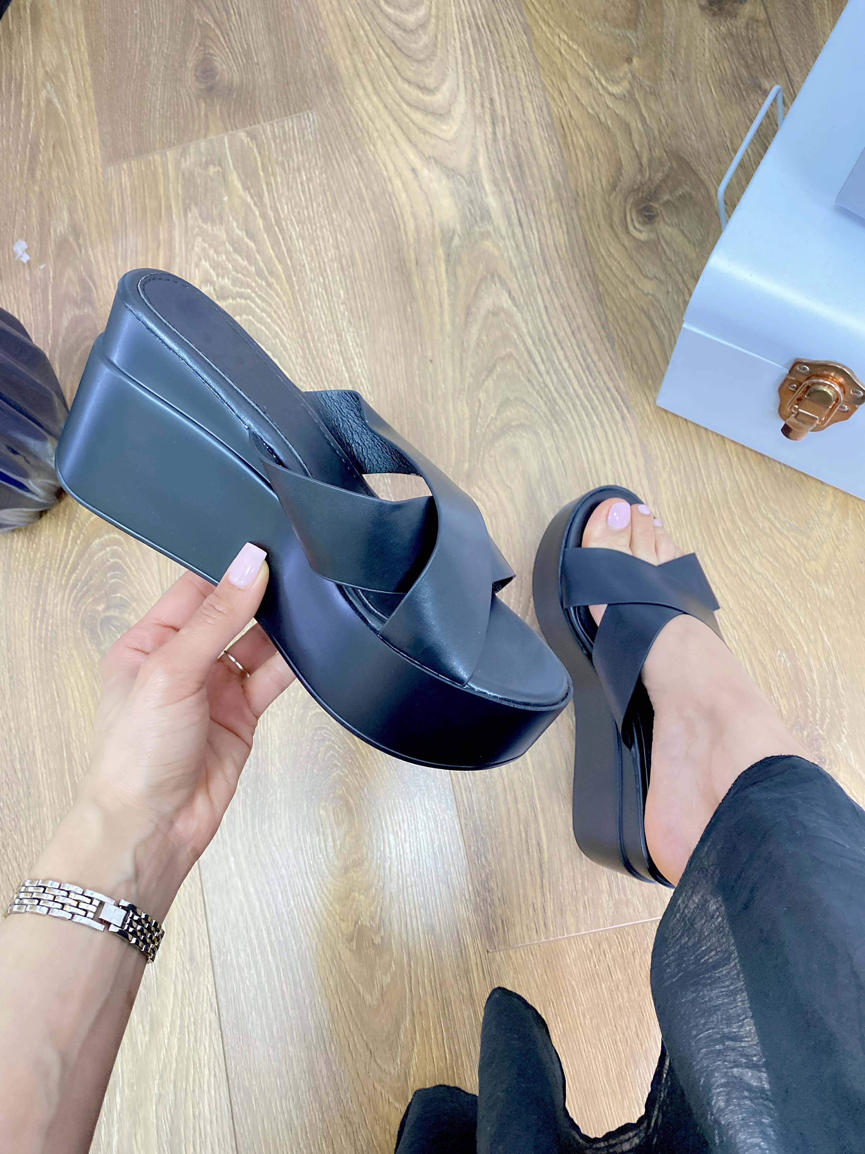 Maldives Cross Strap Platform Sandal