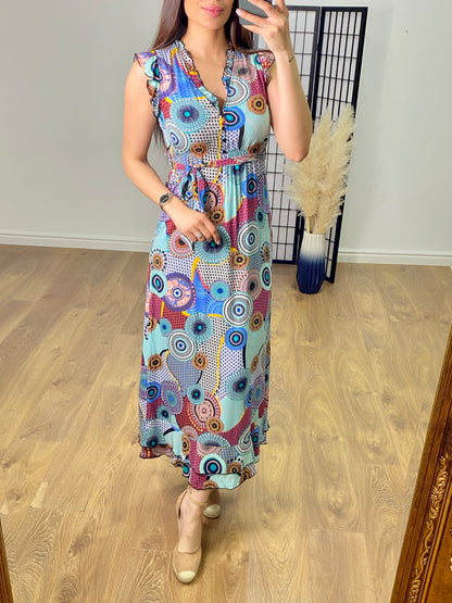 Luther Graphic Print Maxi Dress