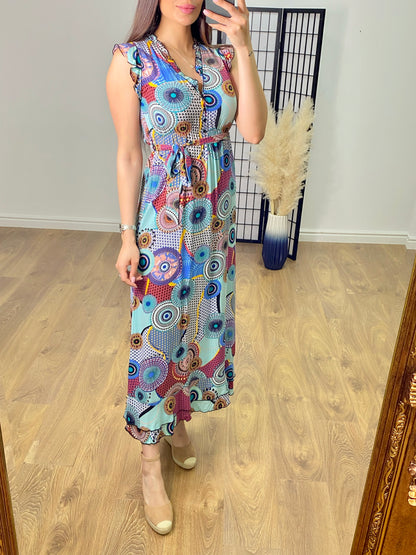 Luther Graphic Print Maxi Dress