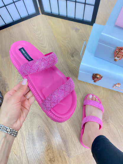 Faire Diamante Double Strap Slider