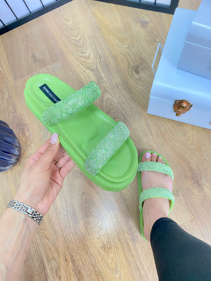 Faire Diamante Double Strap Slider