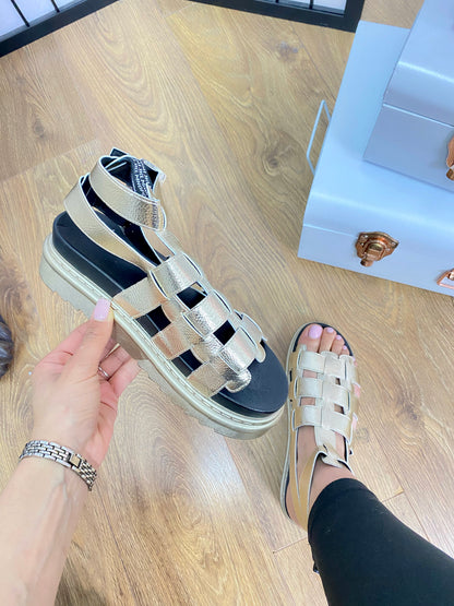 Greece Weaved Gladitor Sandal