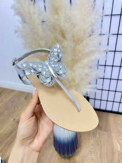 Kandis Gem Detail Butterfly Sandals